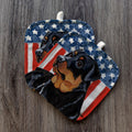 Rottweiler  Americana Pot Holder Set