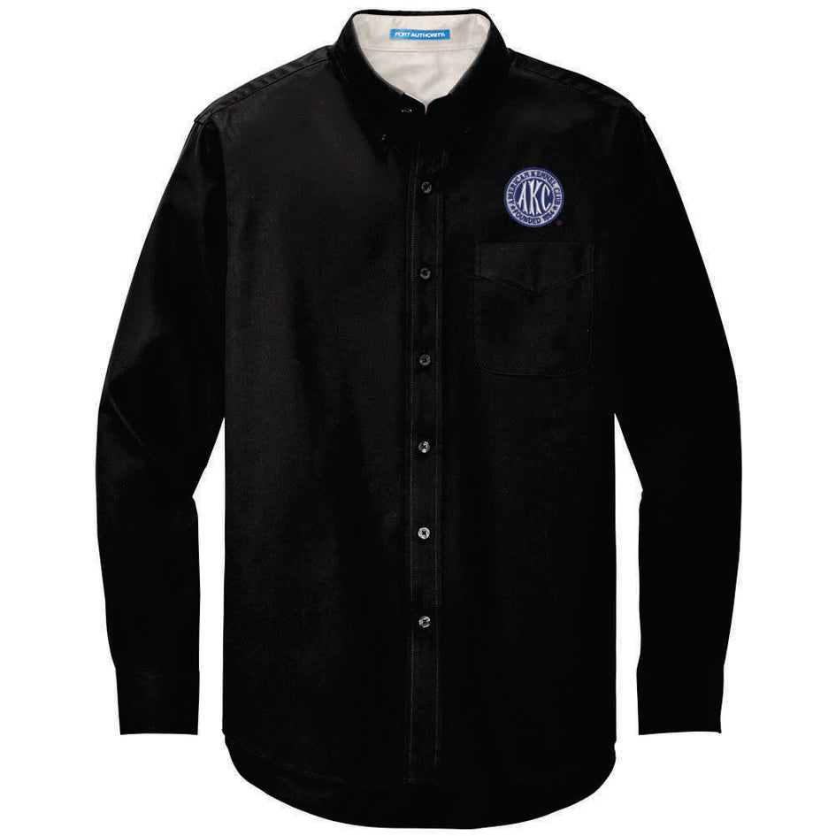 AKC Seal Embroidered Long Sleeve Button Up Shirt