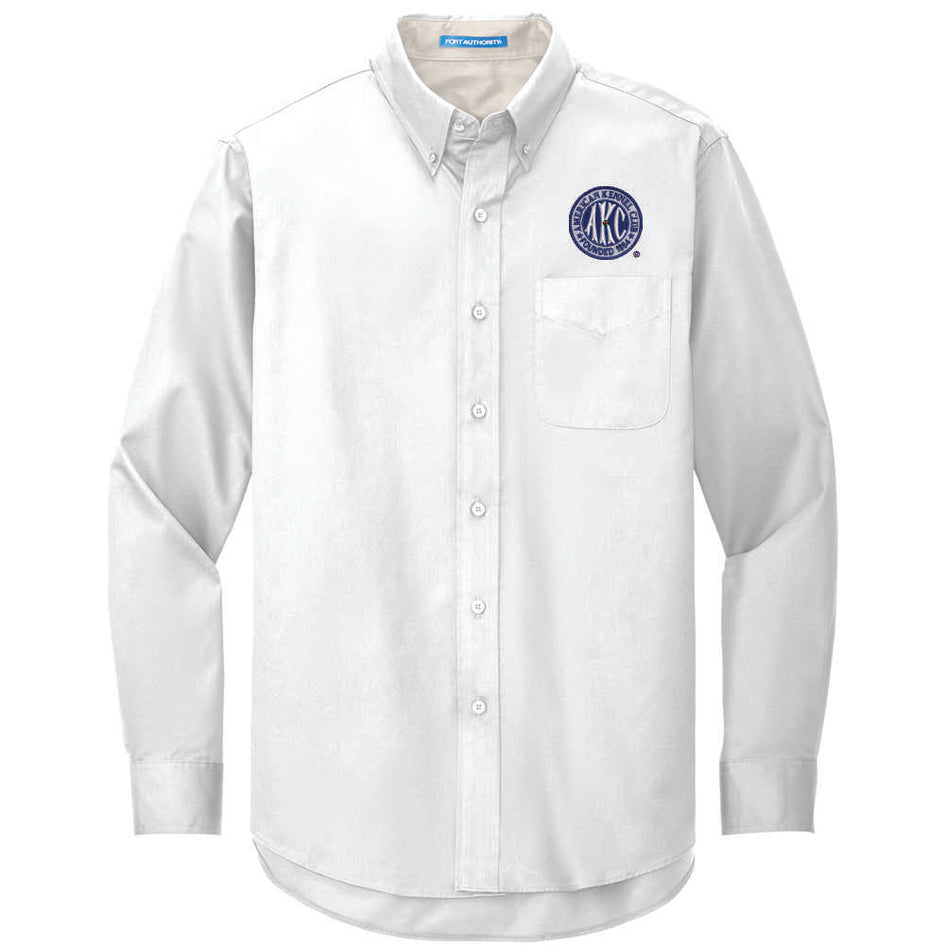 AKC Seal Embroidered Long Sleeve Button Up Shirt