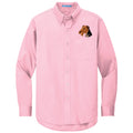 Airedale Terrier Embroidered Long Sleeve Button Up Shirt
