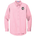 Alaskan Malamute Embroidered Long Sleeve Button Up Shirt