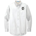 Alaskan Malamute Embroidered Long Sleeve Button Up Shirt