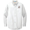 American Eskimo Dog Embroidered Long Sleeve Button Up Shirt