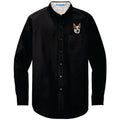 Australian Cattle Dog Embroidered Long Sleeve Button Up Shirt