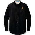Basset Hound Embroidered Long Sleeve Button Up Shirt