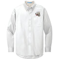 Bedlington Terrier Embroidered Long Sleeve Button Up Shirt