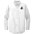 Belgian Malinois Embroidered Long Sleeve Button Up Shirt