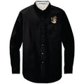 Biewer Terrier Embroidered Long Sleeve Button Up Shirt