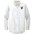 Boston Terrier Embroidered Long Sleeve Button Up Shirt