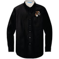 Boxer Embroidered Long Sleeve Button Up Shirt