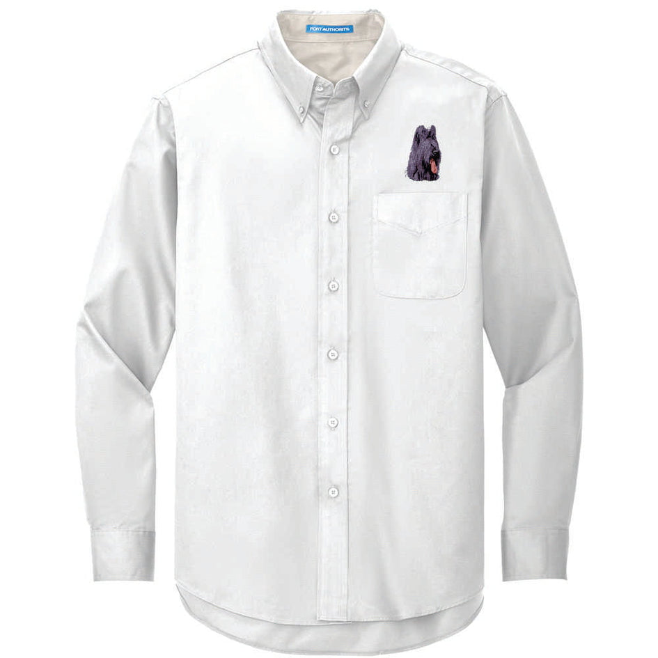 Briard Embroidered Long Sleeve Button Up Shirt