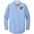 Bulldog Embroidered Long Sleeve Button Up Shirt