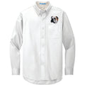 Bulldog Embroidered Long Sleeve Button Up Shirt