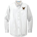 Cardigan Welsh Corgi Embroidered Long Sleeve Button Up Shirt