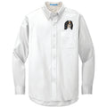 Cavalier King Charles Spaniel Embroidered Long Sleeve Button Up Shirt