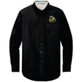Cesky Terrier Embroidered Long Sleeve Button Up Shirt