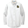 Cesky Terrier Embroidered Long Sleeve Button Up Shirt