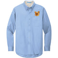 Chihuahua Embroidered Long Sleeve Button Up Shirt