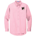 Chihuahua Embroidered Long Sleeve Button Up Shirt