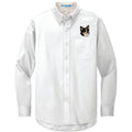 Chihuahua Embroidered Long Sleeve Button Up Shirt