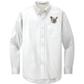 Chihuahua Embroidered Long Sleeve Button Up Shirt