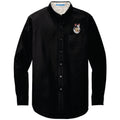 Collie Embroidered Long Sleeve Button Up Shirt
