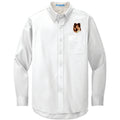 Collie Embroidered Long Sleeve Button Up Shirt