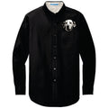 Dalmatian Embroidered Long Sleeve Button Up Shirt