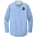 English Springer Spaniel Embroidered Long Sleeve Button Up Shirt