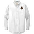 English Springer Spaniel Embroidered Long Sleeve Button Up Shirt