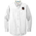 Finnish Lapphund Embroidered Long Sleeve Button Up Shirt