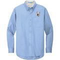 French Bulldog Embroidered Long Sleeve Button Up Shirt