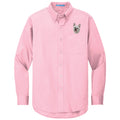 French Bulldog Embroidered Long Sleeve Button Up Shirt