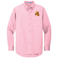 Irish Terrier Embroidered Long Sleeve Button Up Shirt