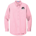 Japanese Chin Embroidered Long Sleeve Button Up Shirt