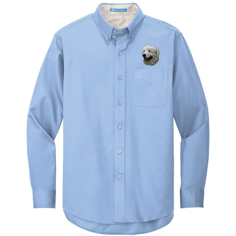 Kuvasz Embroidered Long Sleeve Button Up Shirt