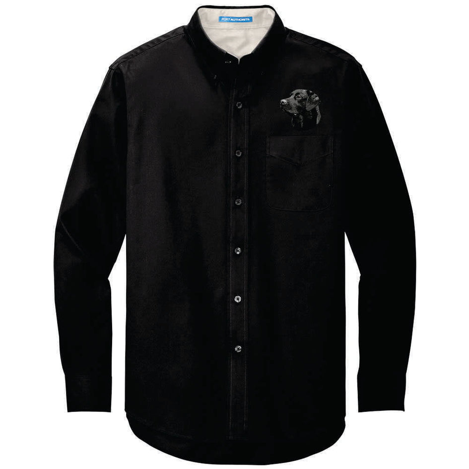 Labrador Retriever Embroidered Long Sleeve Button Up Shirt | AKC Shop Labrador Retriever Embroidered Long Sleeve Button Up Shirt | AKC Shop