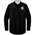 Lhasa Apso Embroidered Long Sleeve Button Up Shirt