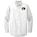 Nederlandse Kooikerhondje Embroidered Long Sleeve Button Up Shirt