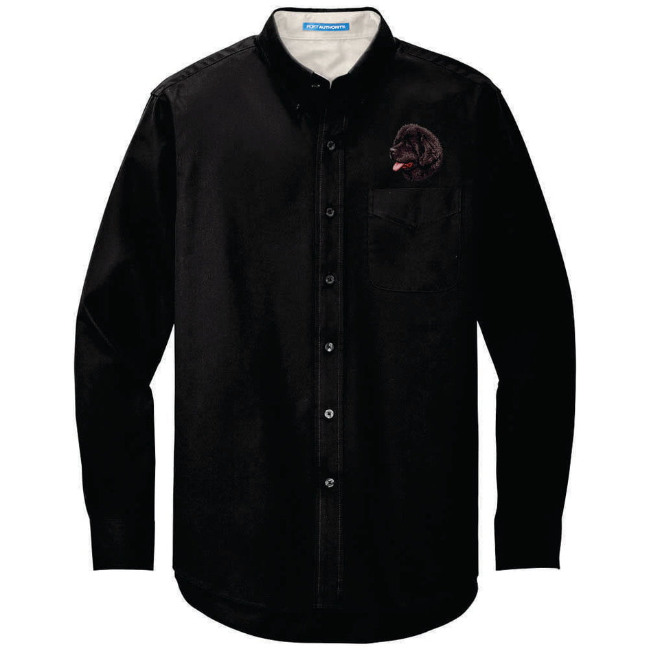 Newfoundland Embroidered Long Sleeve Button Up Shirt