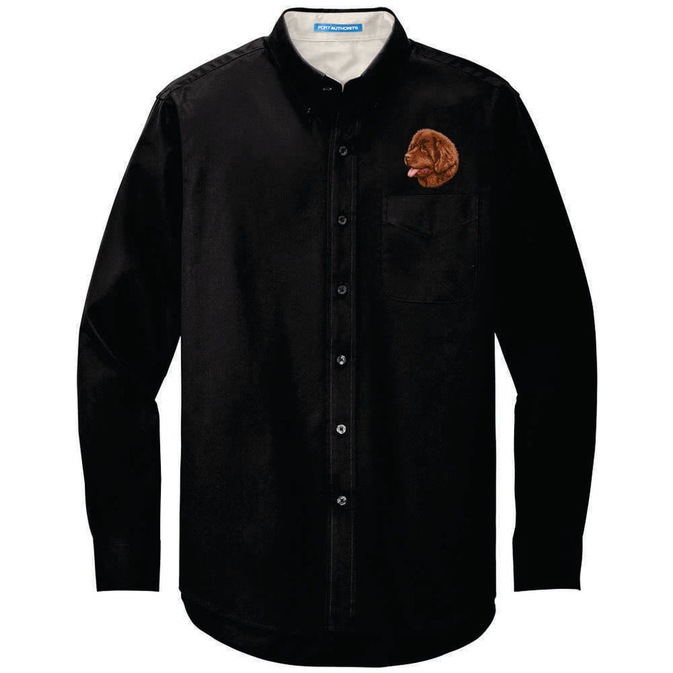 Newfoundland Embroidered Long Sleeve Button Up Shirt
