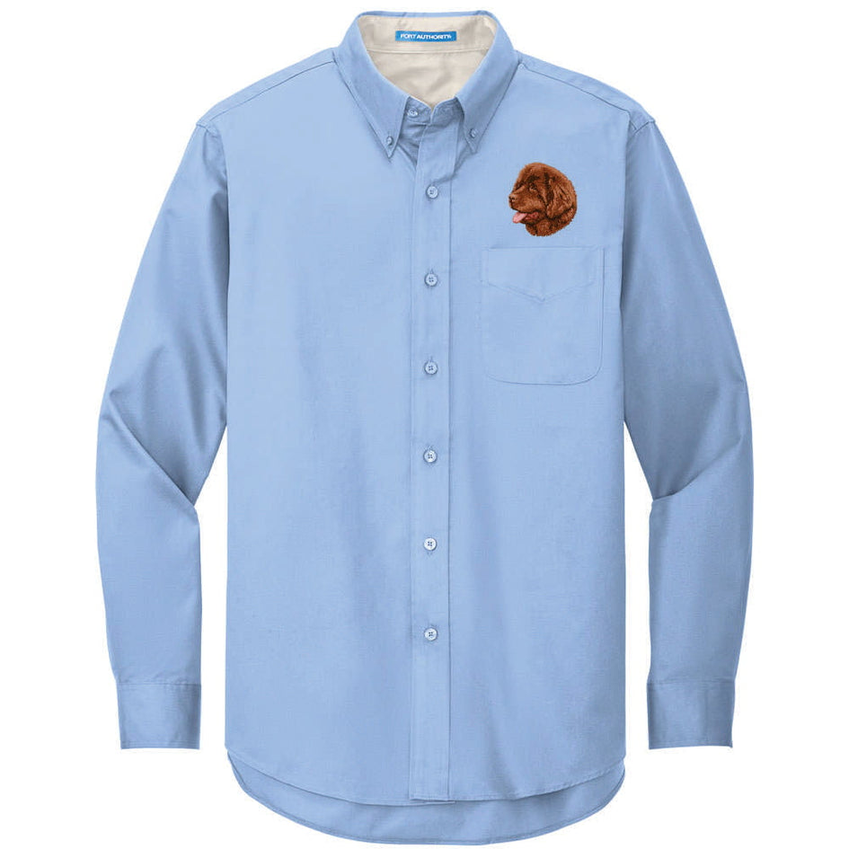 Newfoundland Embroidered Long Sleeve Button Up Shirt