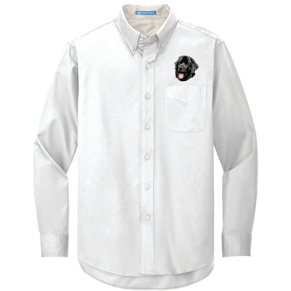 Newfoundland Embroidered Long Sleeve Button Up Shirt