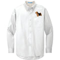 Norfolk Terrier Embroidered Long Sleeve Button Up Shirt