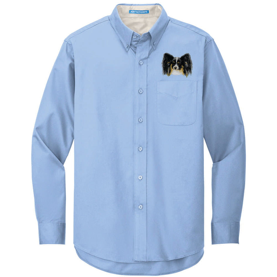 Papillon Embroidered Long Sleeve Button Up Shirt