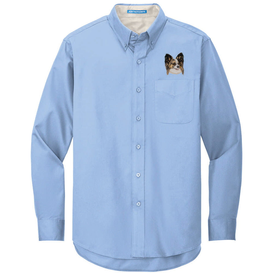 Papillon Embroidered Long Sleeve Button Up Shirt