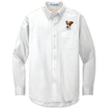 Parson Russell Terrier Embroidered Long Sleeve Button Up Shirt