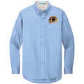 Pekingese Embroidered Long Sleeve Button Up Shirt