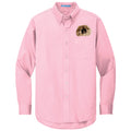 Pekingese Embroidered Long Sleeve Button Up Shirt