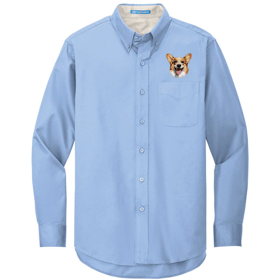 corgi dress shirt Corgi Allover Print Woven Button-Up